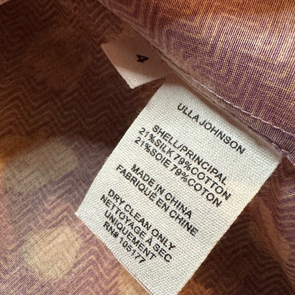 Ulla Johnson Manon Top in Lavender Handprint Dot Size 4 - Picture 5 of 10